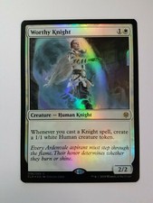 Worthy Knight - FOIL - Throne of Eldraine (Magic/mtg) Rare