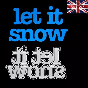 ❄ 'Let It Snow' Sentiments Metal Cutting Die, Card Making, Scrapbooking F1 ❄ - Picture 1 of 4