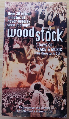 Woodstock: 3 Days of Peace & Music - The Director's Cut - HTF VHS - 2 Tapes - Image 1 of 3
