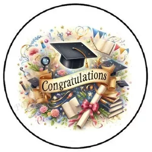 CONGRATULATIONS GRAD GRADUATION ENVELOPE SEALS LABELS STICKERS PARTY FAVORS - Picture 1 of 2