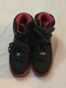 NIKE AiIR FORCE 1 HIGH WOMEN'S ATHLETIC FASHION SNEAKERS BLACK/RED SZ.7.5 - Picture 1 of 9
