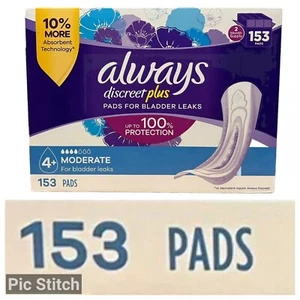 Always Discreet Plus Inkontinenzeinlagen für Frauen, moderat, 153 ct. - Bild 1 von 17