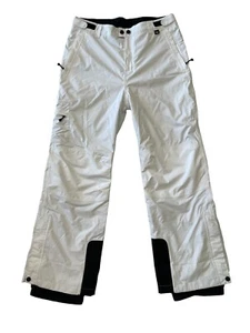 Rei Snowboarding Snow Pants Water Proof White Girls Size L 31x29 Good Condition - Picture 1 of 10