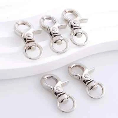 5pcs Swivel Lanyard Snap Hook Metal Lobster Claw Swivel for Leather Crafts Purse - Image 1 of 4