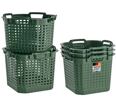 5x Obstkorb 25L Gartenkorb lebensmittelecht stapelbar Erntekorb Kartoffelkorb  - Bild 1 von 4