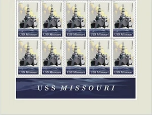 US 5392 USS Missouri F footer block 10 MNH 2019 - Picture 1 of 1