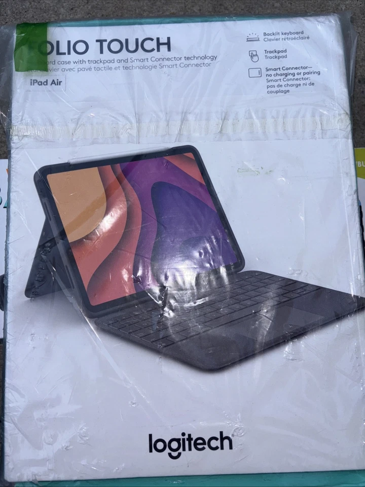 Funda con teclado Logitech Folio Touch iPad con trackpad y conector inteligente para iP Foto 1 de 1
