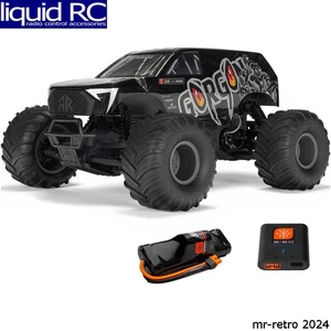 Arrma 3230ST3 1/10 GORGON 2WD RTR Brushed Monster Truck Battery & Charger Blk - Picture 1 of 2