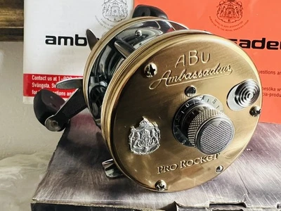 Rare golden Abu Ambassadeur Pro Rocket 4500CS! Vintage Fishing Reel - Image 1 of 4