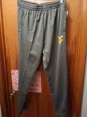 West Virginia University Men’s Large Joggers Pants Sweatpants NWT Gray. - Image 1 of 4