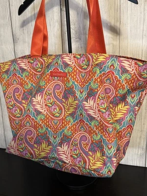 Bolso de Playa Vera Bradley Paisley Paradise Deluxe Familiar - Nuevo sin Etiquetas Foto 1 de 4