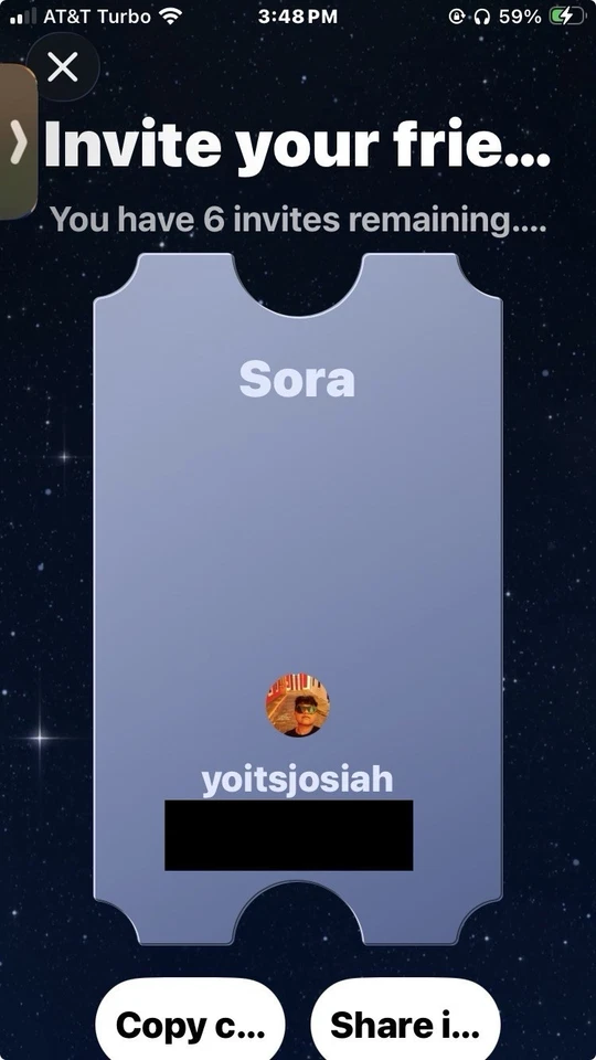 Código de invitación Sora 2 MENSAJE DIRECTO ABIERTO AI CÓDIGO DE INVITACIÓN SORA 2 ENTREGA RÁPIDA Foto 1 de 1