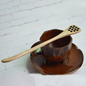 Cuchara mezcladora de madera maciza 5 piezas cucharas dispensadoras de miel agitador hueco - Imagen 1 de 12