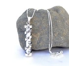 Sterling Silver 925 Mezuzah Pendant&necklace.W-Shema Israel Sh