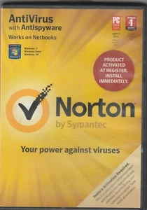 Norton AntiVirus with AntiSpyware by Symantec for Win 7/Vista/XP ~ 2011 ~ CD-ROM - Picture 1 of 4