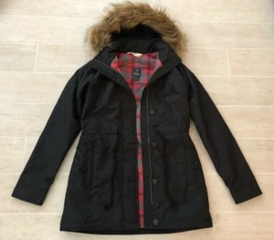 New Hollister Abercrombie & Fitch Women Whispering Sands Parka Jacket- Black- XS - Picture 1 of 6