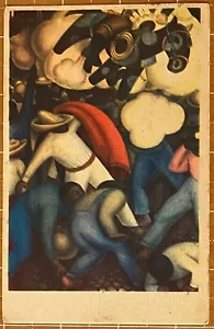 DIEGO RIVERA WANDBILDVERBRENNUNG VON JUDAS ~ MEXIKO-STADT, MEXIKO ~ ALTE POSTKARTE - Bild 1 von 2