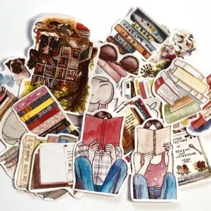 19pcs Book Set Stickers Scrapbooking Craft Decorative Student Label Decorations - Picture 1 of 11