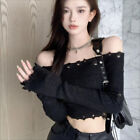 Pure Color Sexy Sweater Off-Shoulder Knitted Long-Sleeve Sweater for Women