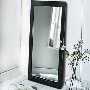 Black Long Wall Mounted Bathroom Bedroom Hallway Living Room Mirror Full Length