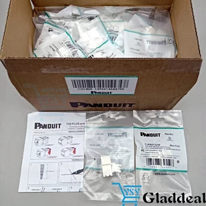 For Panduit Giga TX Cat6 jack White CJ688TGIW BOX OF 50. Free shipping! - Afbeelding 1 van 8