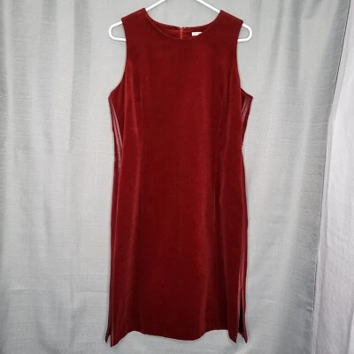 Vestido de terciopelo rojo vintage Tommy Hilfiger para mujer talla 12 Foto 1 de 4