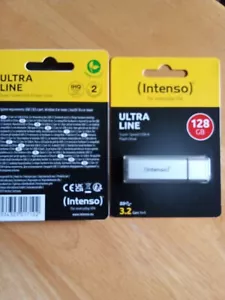 2 Intenso USB Stick 128 GB Speicherstick Ultra Line silber USB 3.2 Gelegenheit ! - Bild 1 von 3