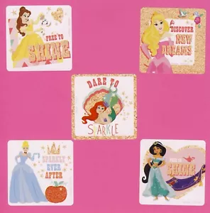 15 pegatinas grandes de princesas Disney que se atreven a brillar con brillo -Bella, Ariel, Jasmine - Imagen 1 de 1
