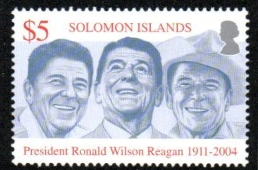 Estampilla de las Islas Salomón 976 - Presidente Reagan Foto 1 de 1