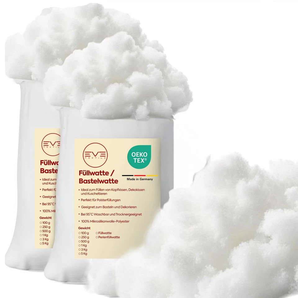 Füllwatte Bastelwatte Flauschiges Kissen Füllmaterial Stopfwatte DIY Teddy Watte - Bild 1 von 4