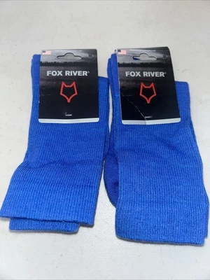 Nuevo 2 pares de calcetines Fox River LW mezcla de lana merino azules medianos para hombre 6-8,5 Foto 1 de 4