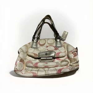 Coach Kristin Pink Sequin Op Art Shoulder Bag Hand Bag Hobo used - Picture 1 of 3