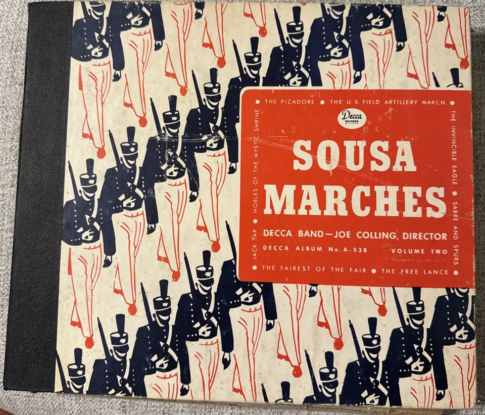 Joe Colling Director - Decca Band - Sousa Marches 4-78 RPM Decca A538 Volume 2 Foto 1 de 4