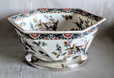 TÉTARD FRÈRES Coupe En Porcelaine de Limoges et Argent Massif Poinçon Minerve - Photo 1/4