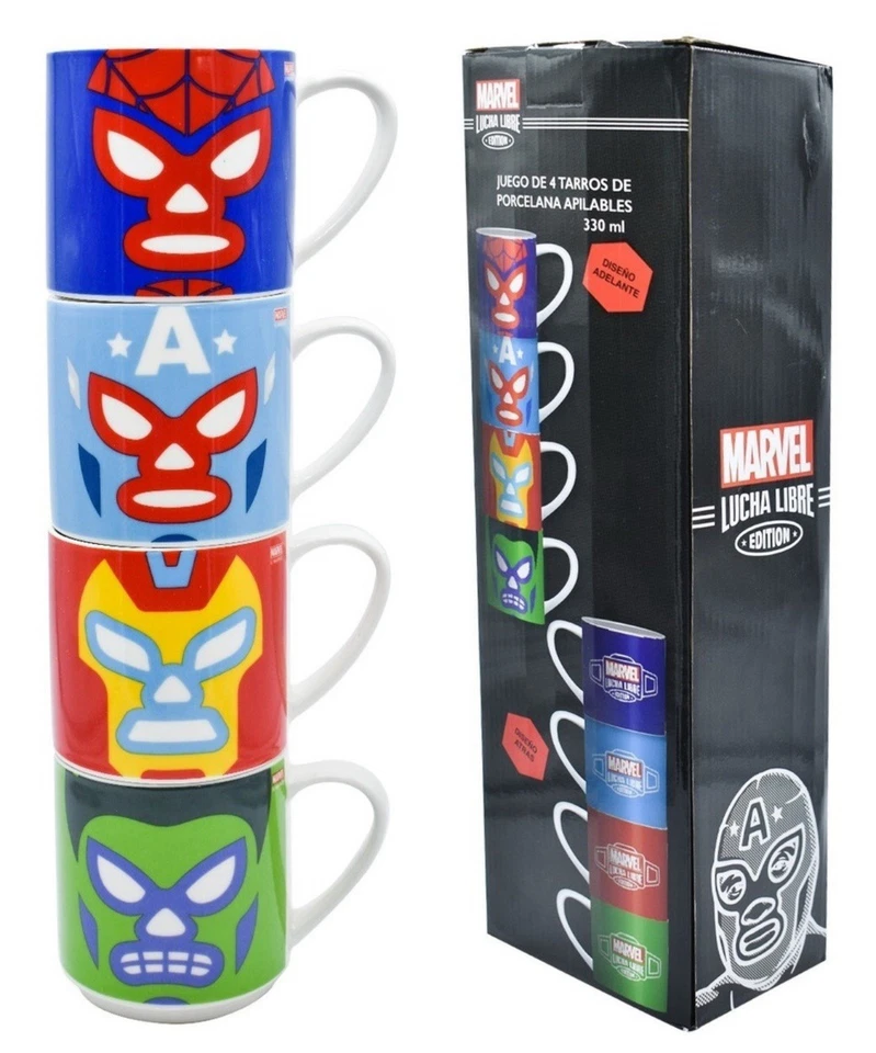 Marvel Lucha Libre Edition Mugs Mexican Wrestling Tea Coffee Porcelain Mug - Image 1 of 4