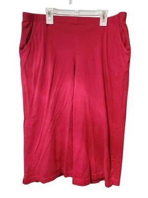 White Stag Red Capri Pants Size 8/10 Women's Casual Cotton Blend Minor Wear - Image 1 of 4