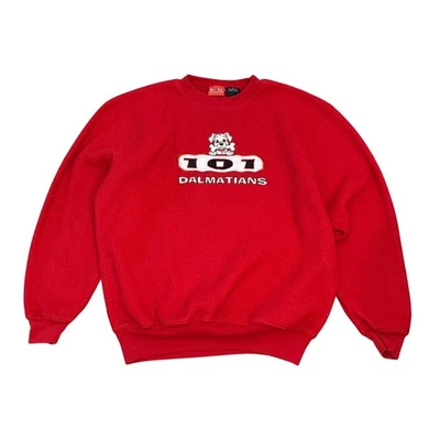 101 Dálmatas Disney Años 90 Jerry Leigh Polar Cuello Redondo Sudadera Rojo Kidcore Med Foto 1 de 4