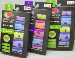 FOTL Girl's 5 Pair Pack Panties Underwear Briefs Or Boy Shorts Sz 6 & 8 - Picture 1 of 13