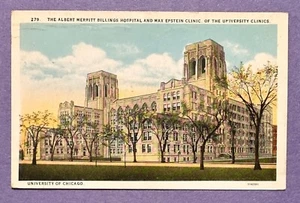 Cartolina Albert Merritt Billings Hospital Università di Chicago Ospedali IL - Foto 1 di 2