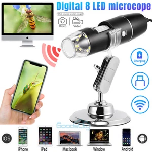 1600X 1000X Microscopio Digital HD LED USB WiFi Microscopio para Smartphone PC - Imagen 1 de 44
