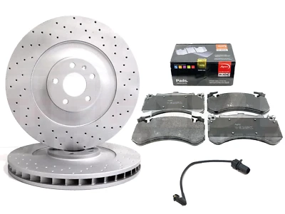 PARA AUDI S6 S7 S8 4.0 C7 D4 2011 - DISCOS DE FRENO RECUBIERTOS DELANTEROS PASTILLAS CABLE 400MM 38MM Foto 1 de 4