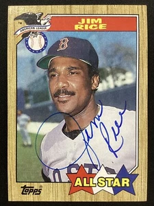 Jim Rice Signed 1987 Topps #610 Baseball Card Boston Red Sox Autograph HOF TPG - Picture 1 of 2
