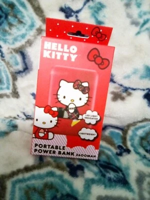 Cargador de banco de energía de batería portátil Red Hello Kitty 2600 Mah - Nuevo en caja Foto 1 de 2