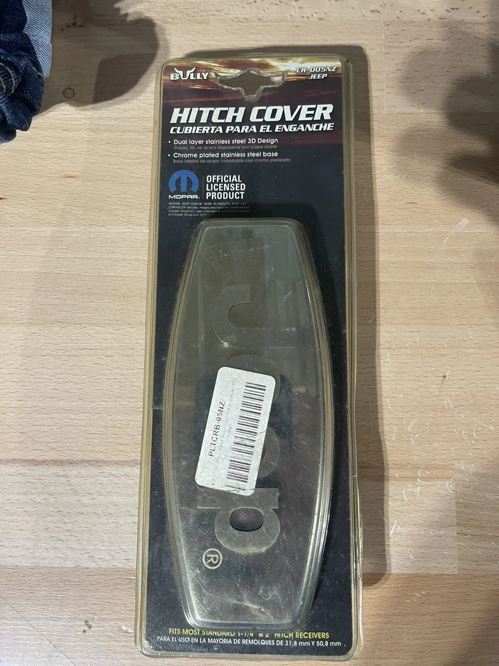 Cubierta de enganche con logotipo Bully Jeep se adapta a receptores de 1 1/4 + 2 pulgadas diseño 3D de acero Foto 1 de 4