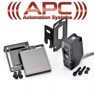 APC Retro Reflective Ptohocell Photoelectric Beam Sensor Reflactor Gate Garage - Picture 1 of 4