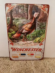 ¡Nuevo letrero de hojalata de metal Repro Winchester Turkey! - Imagen 1 de 2