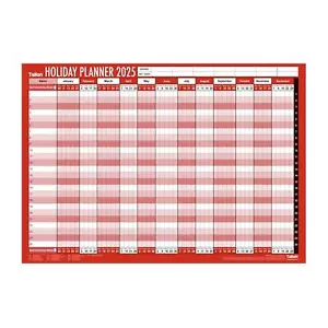 2025 Large Staff Holiday Wall Planner Calendar 88cm x 58cm with Pen and Stickers - Picture 1 of 4