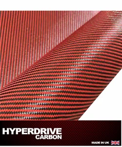 Paño de fibra de carbono 210 g rojo 2x2 sarga 3k 1000 mm ¡Hecho en el Reino Unido! - Imagen 1 de 3