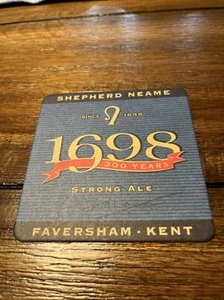 Beer Coaster Shepherd Neame 1698 300 years Faversham Kent - Picture 1 of 2