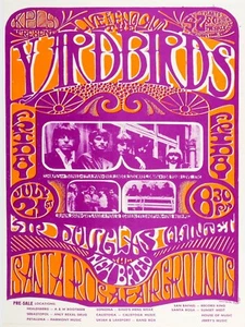 1967 Yardbirds Collectible NEW METAL SIGN: Santa Rosa California Fairgrounds - Picture 1 of 1